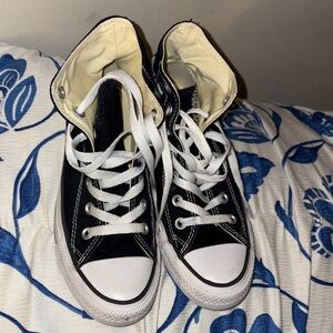 Converse Black and Cream High-Tops